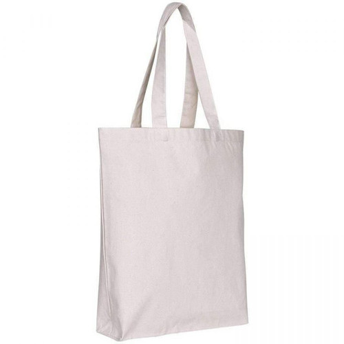 Canvas Tote Bags with Color Handles and Bottom Gusset